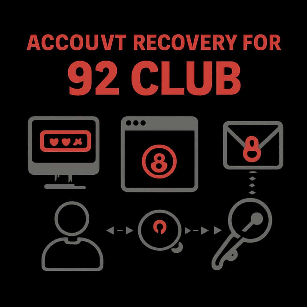 Diagram illustrating steps for recovering 92 Club account.