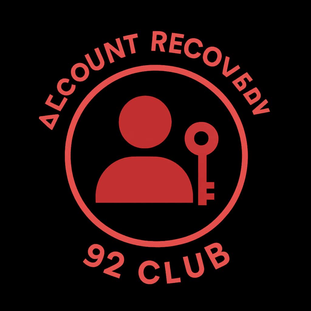 Icon representing account recovery for 92 Club.