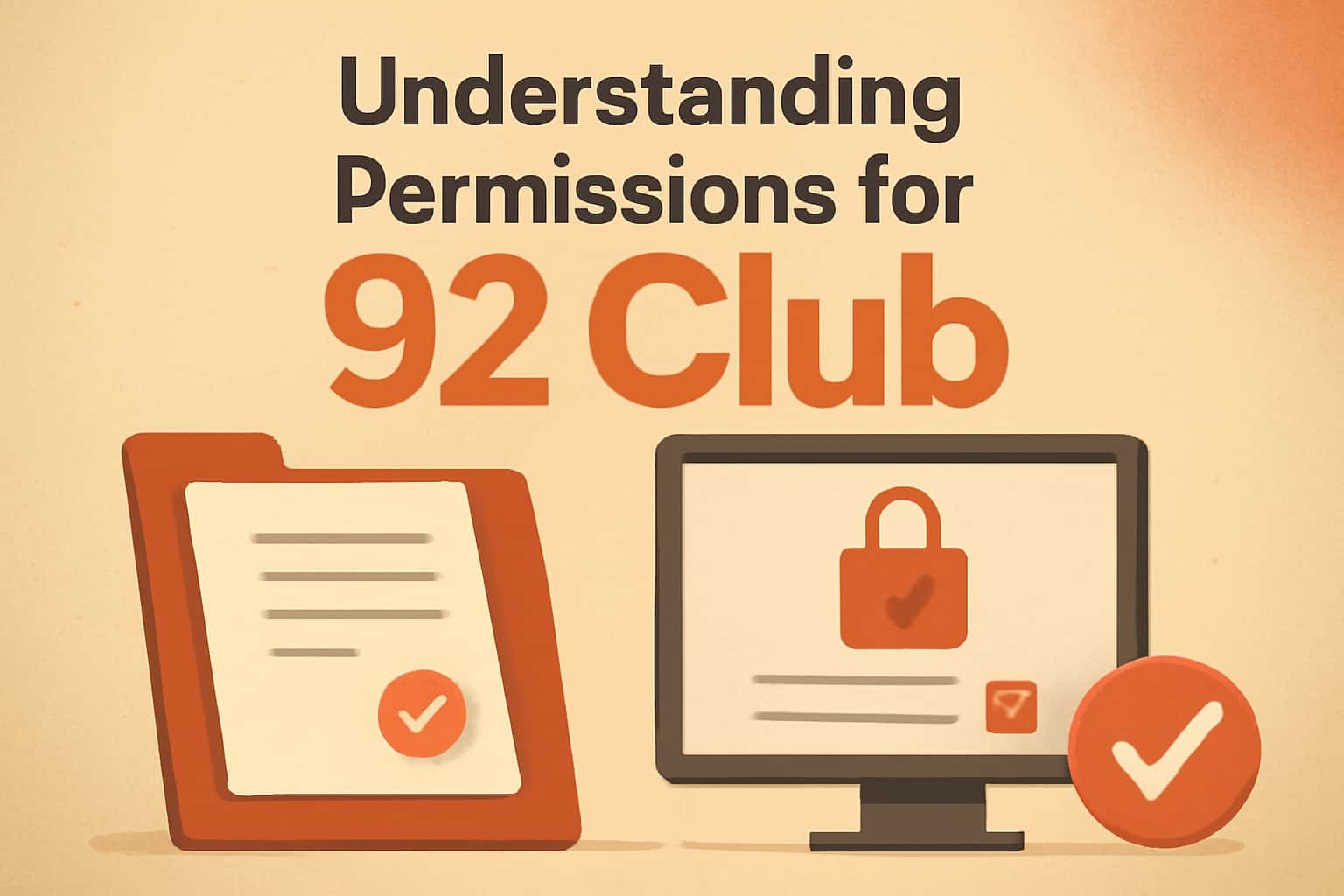 An informative graphic highlighting key permissions for the 92 Club app.
