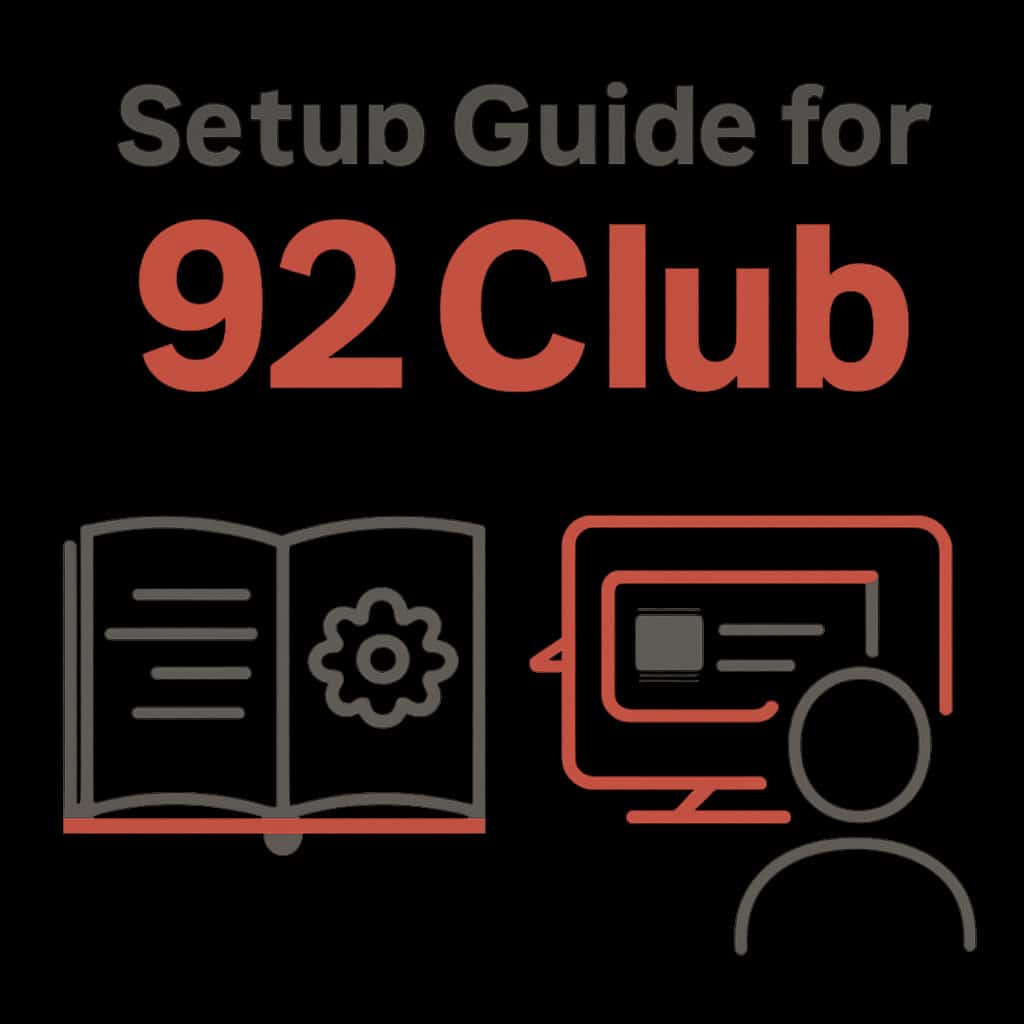 Illustration depicting the installation process of the 92 Club app.
