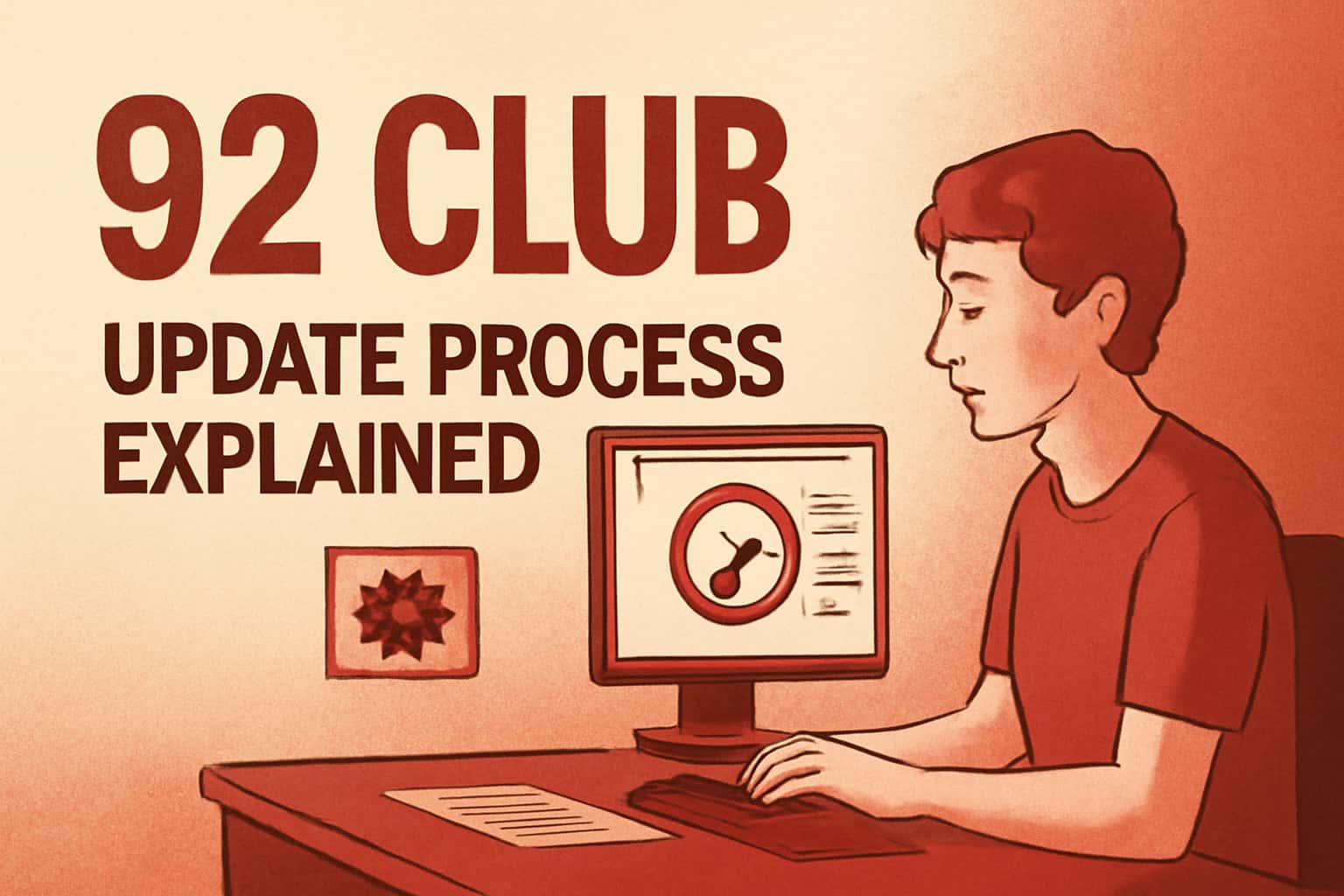 An illustrative scene representing the 92 Club update process, showcasing essential steps and APK details.