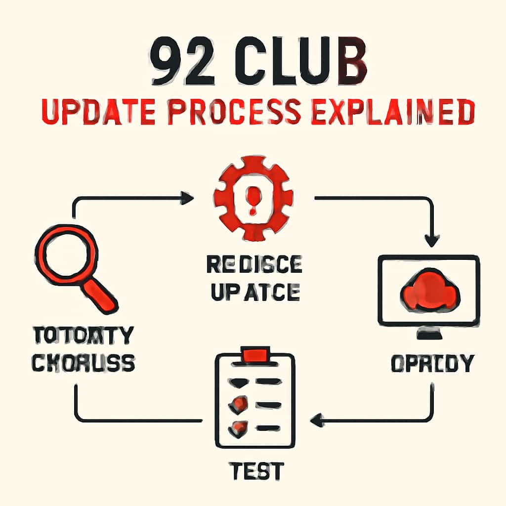 Diagram illustrating the 92 Club update process steps.
