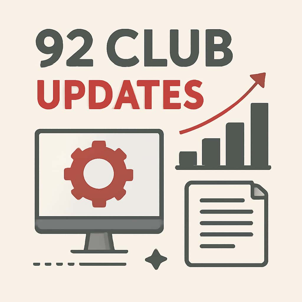 Diagram illustrating the updates for 92 Club.