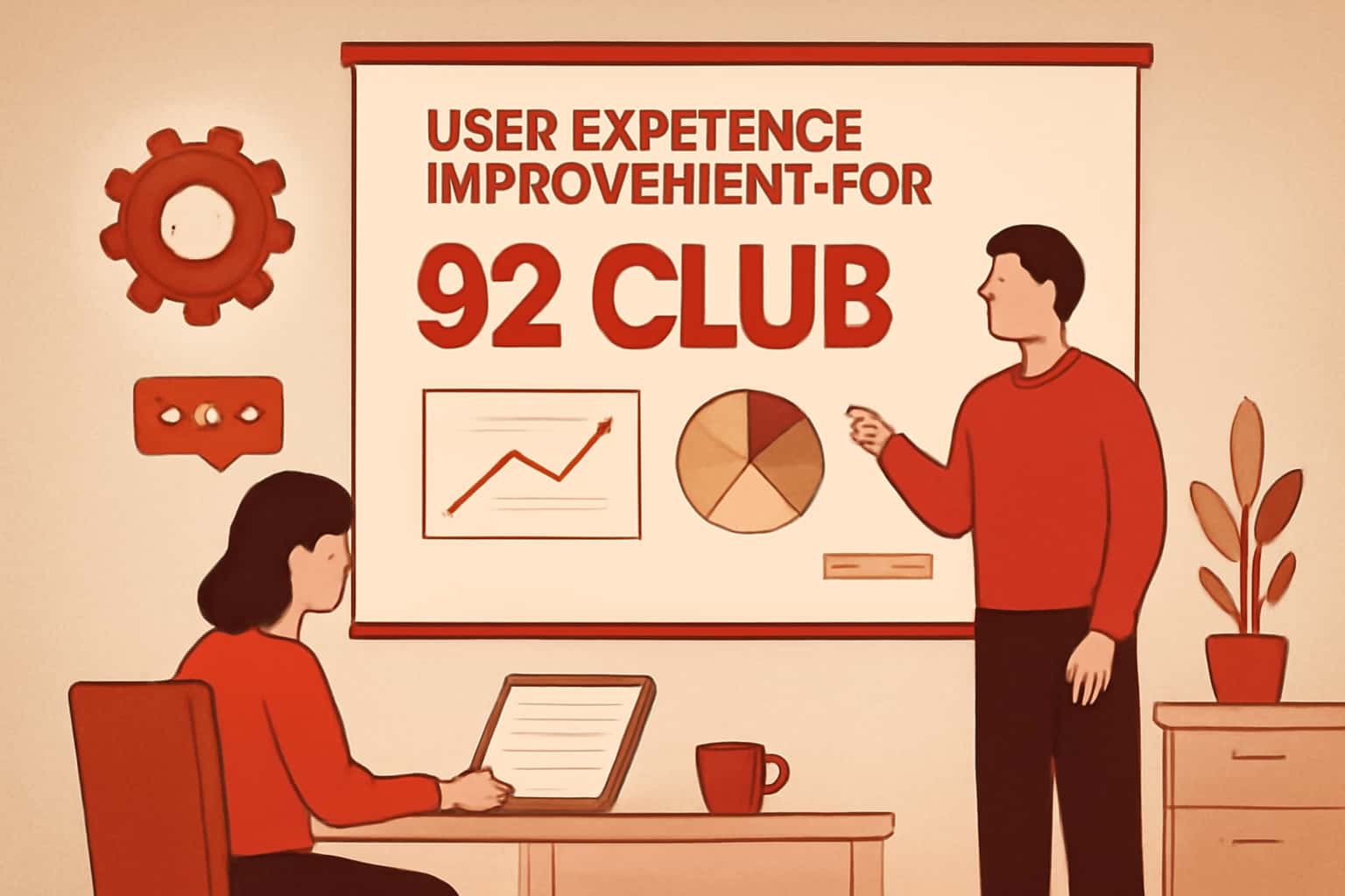A visual representation of user experience improvement for 92 Club.