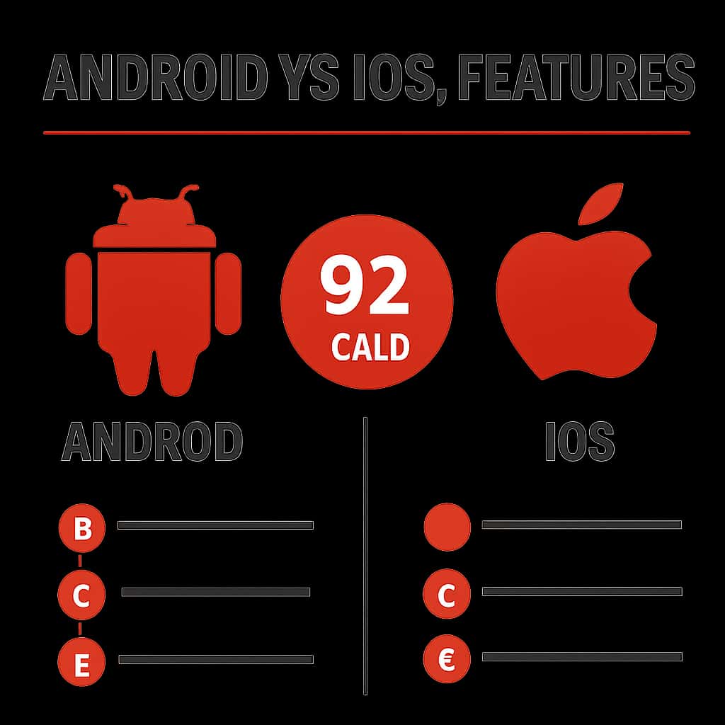 An educational diagram comparing the installation processes for Android and iOS for the 92 Club app.