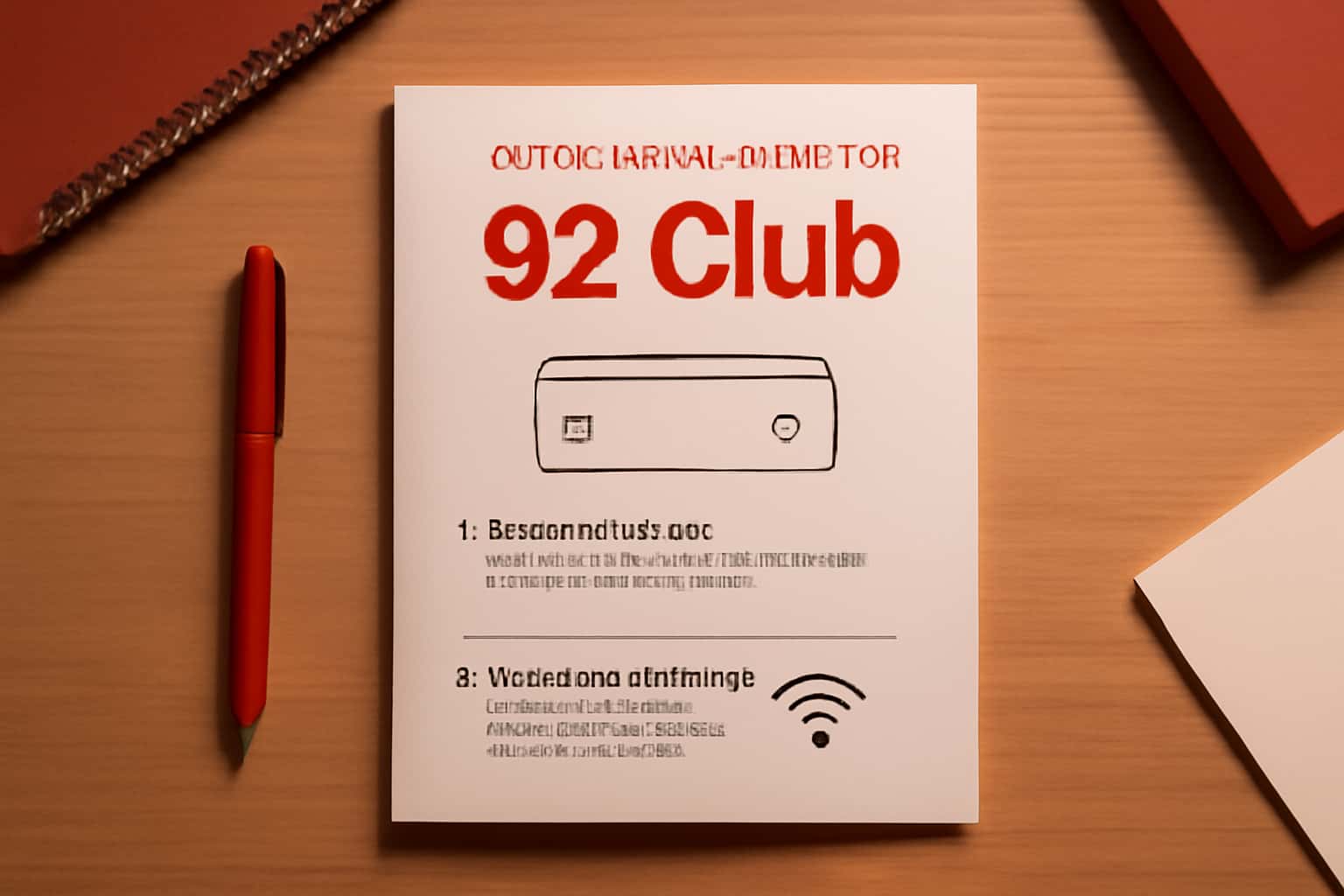 A visual representation of the Quick Install Guide for 92 Club, showcasing installation steps.