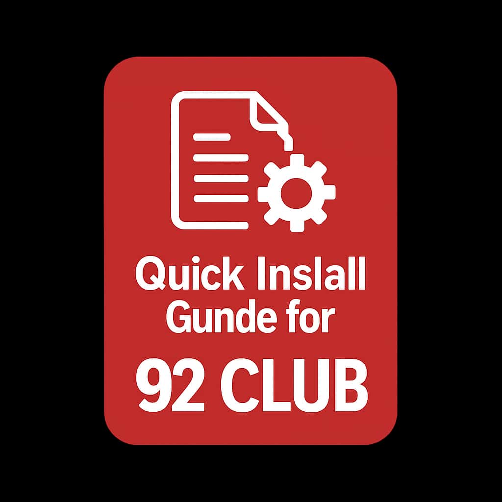 Icon representing Quick Install Guide for 92 Club.