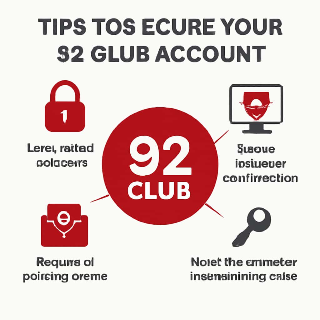An educational diagram on securing a 92 Club account.