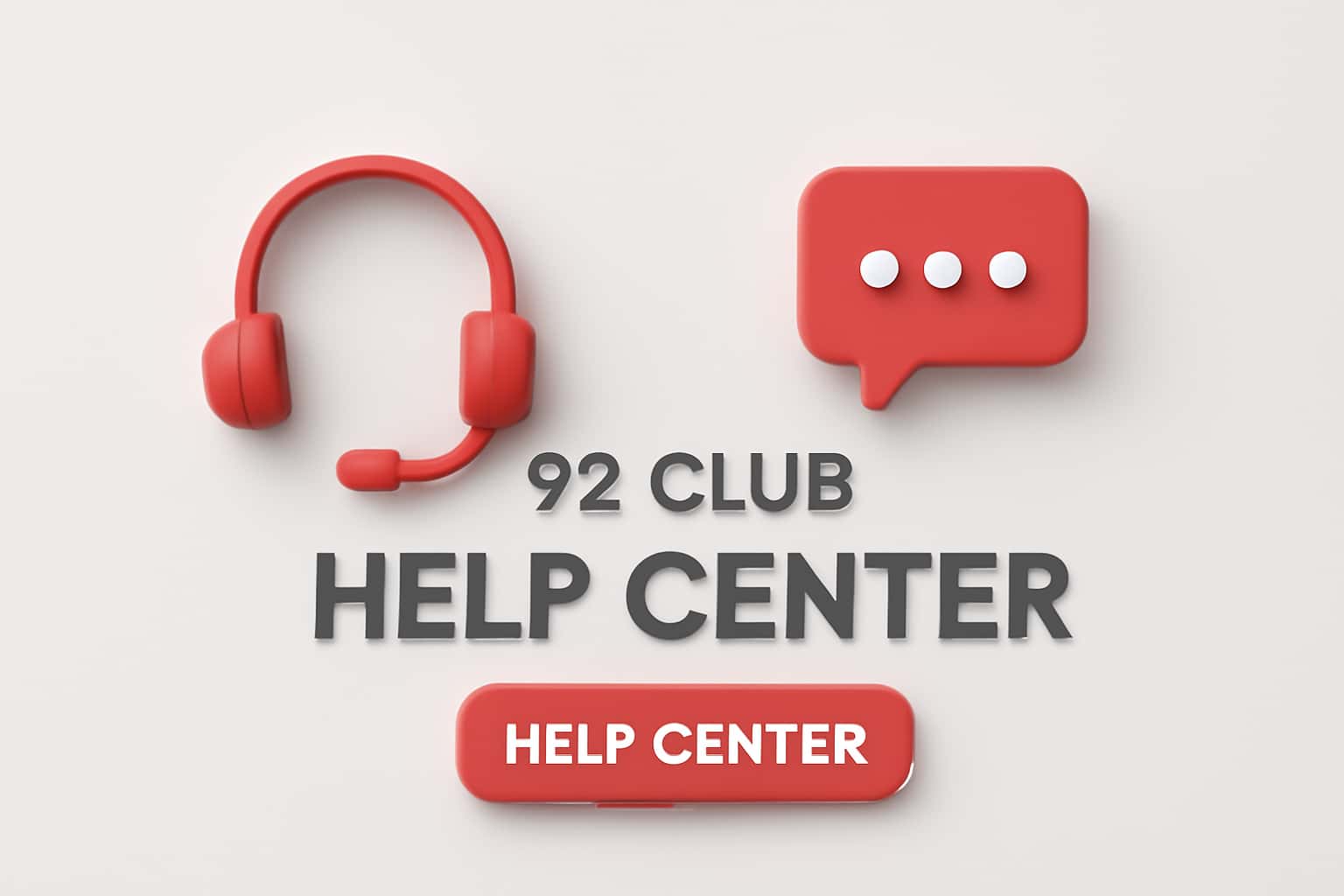 92 Club Help Center 24/7 Interface