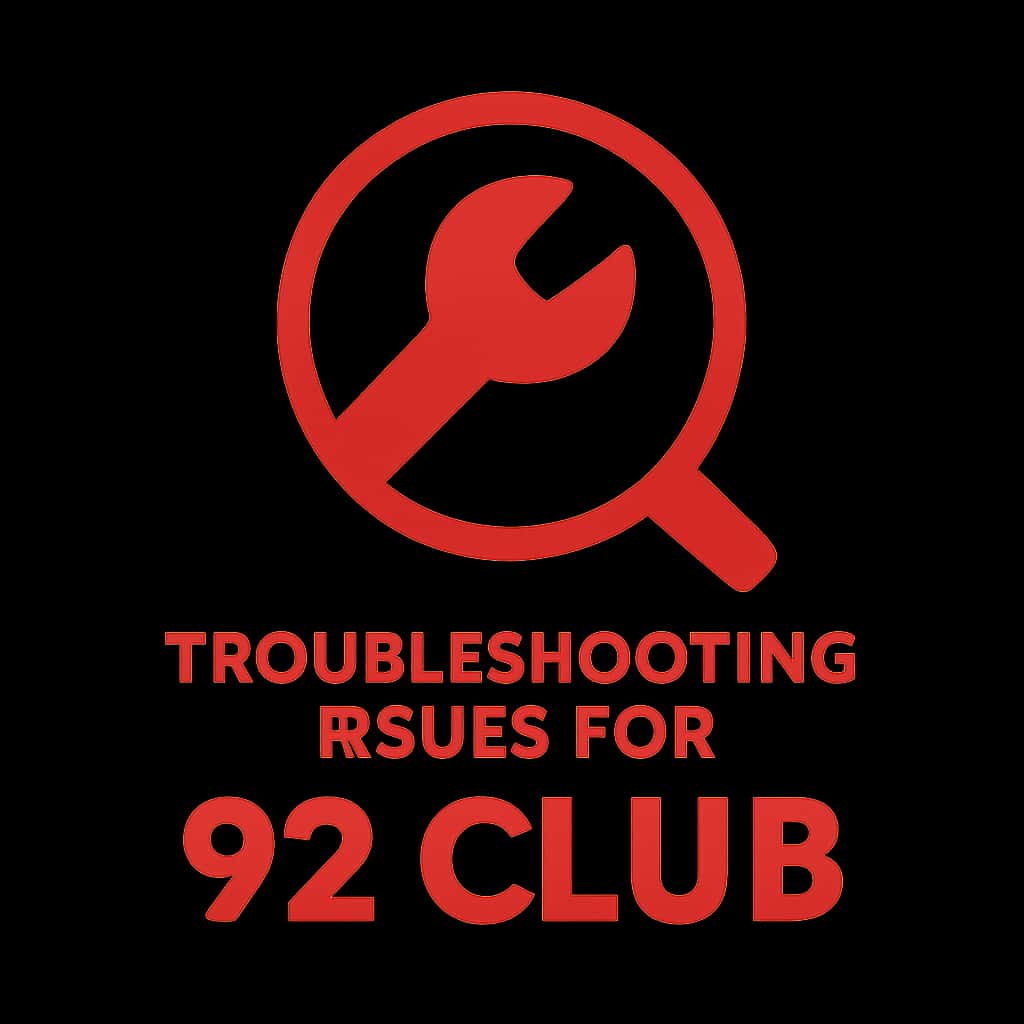 Icon representing troubleshooting issues for the 92 Club app.